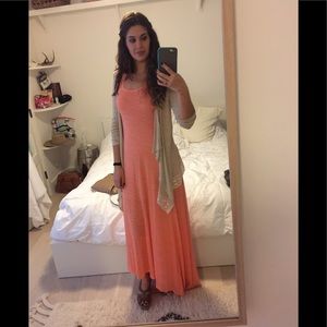 American Twist Small Peach Maxi Dress